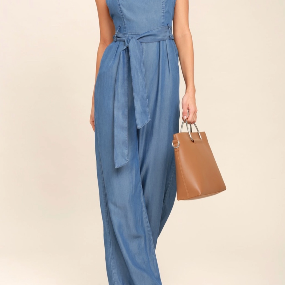 Cruise Blue Chambray Jumpsuit